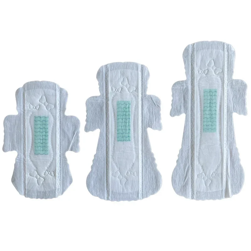 Wholesale Free Sample Private Label Organic Cotton Lady Anion Chip Super Absorption Bamboo Women Sanitary Napkins Menstrual Pads
