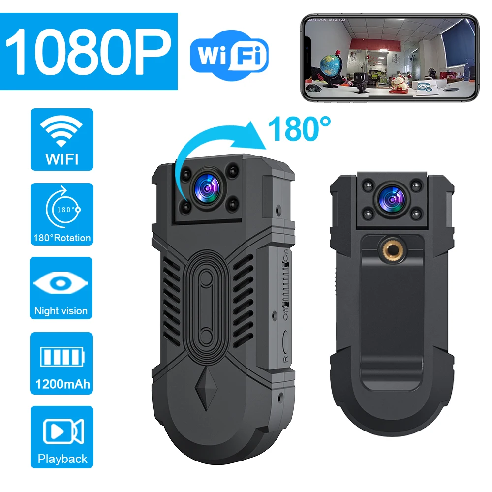 2024 Best Selling Camera WD18 Full HD 1080P WiFi Video Recorder Mini Camera Action Sports Wireless Wifi Body Camera