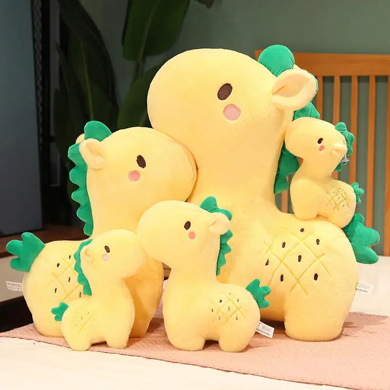 Оптовая продажа плюшевая подушка ананас лошадь игрушка kawaii супер мягкая для детей