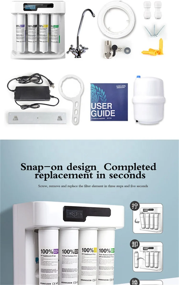 New YuDa Kitchen Appliances Under Sink Water Filter, Reverse Osmosis Water Filtration System, Water Purifier