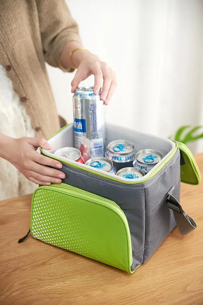 
Outdoor Picnic School Kids Meal Container SS Lunch Box Water Bottle Reusable Cooler Thermal Lunch Bag 