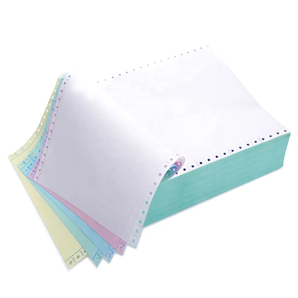 3-слойная бумага Ncr голубое черное изображение безуглеродная кассовая рулон Cb Cfb Cf копировальная