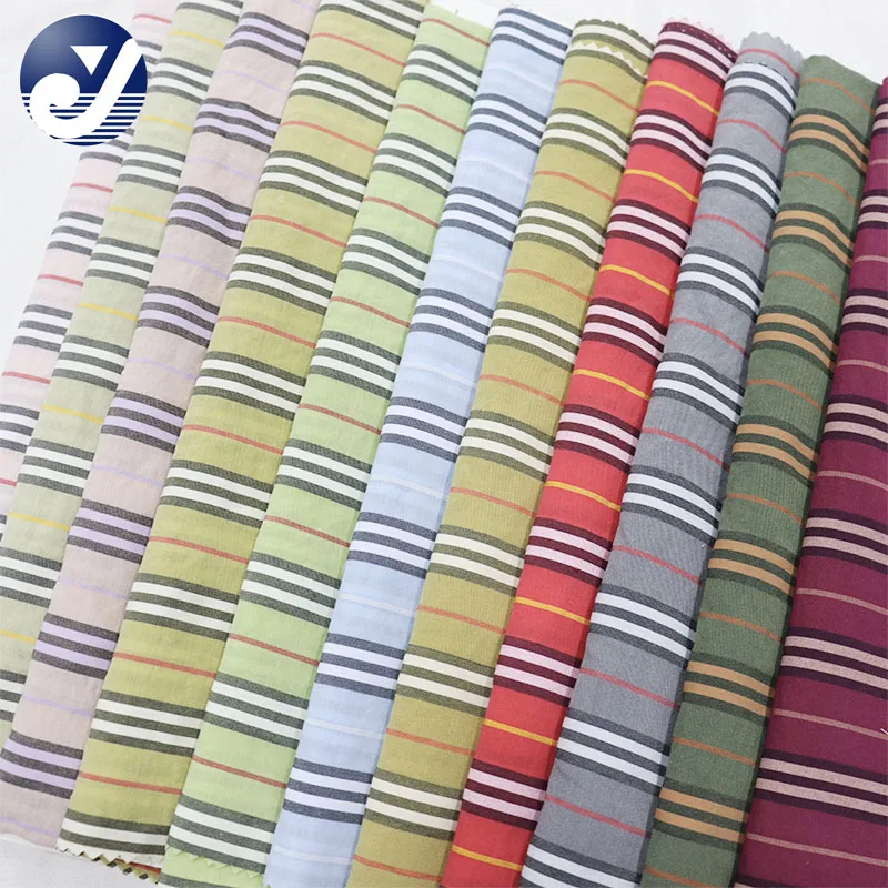 2023 Free sample cotton combed colorful stripe fabric for shirting high quality