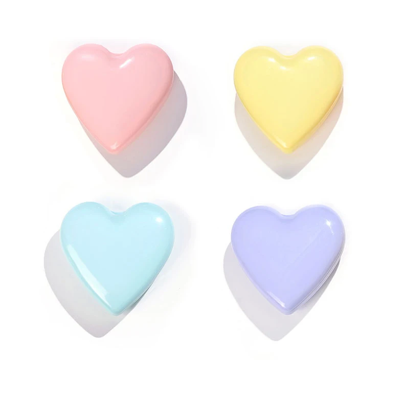 Heart Shape Mini Hair Brush Travel Folding Hairbrush Mini Compact Massage Comb Small Portable Pocket Hair Brush with Mirror