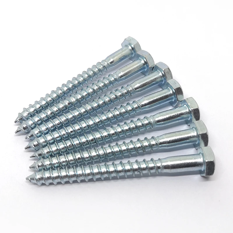 heavy duty galvanized hex head 34 x 16 lag bolts metal wood dowel screws din571