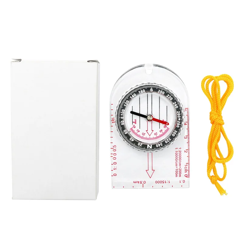 Compass Outdoor Camping North Pointer Orientation Instruction Compass With Magnifying Glass Scale