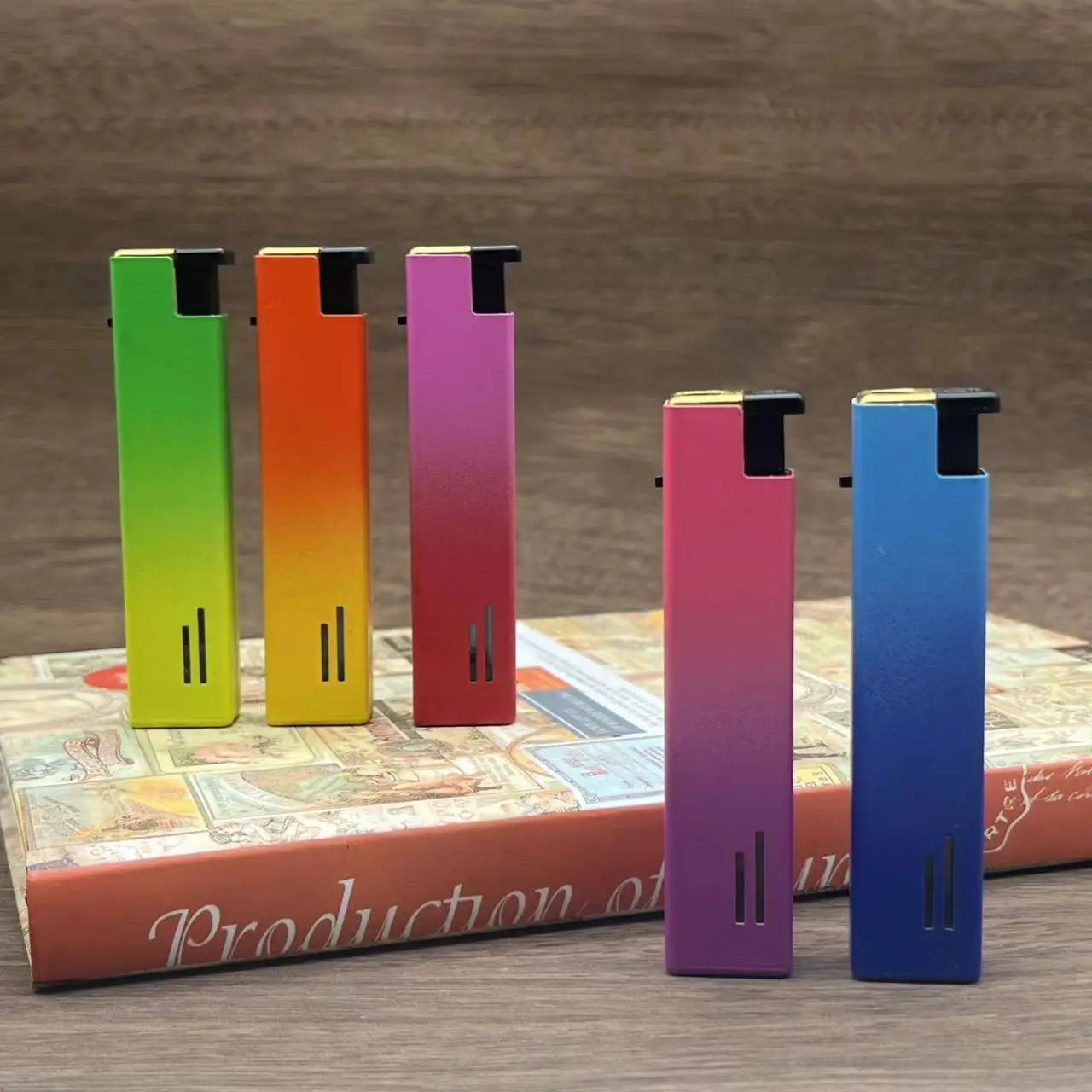 Customization Metal windproof lighter colorful steel uv print lighter refillable torch windproof lighter