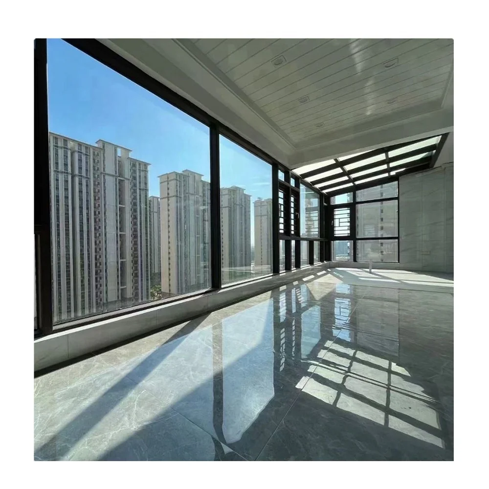 Balcony anti-theft aluminum alloy glass waterproof window Double glazed inner opening and inverted window