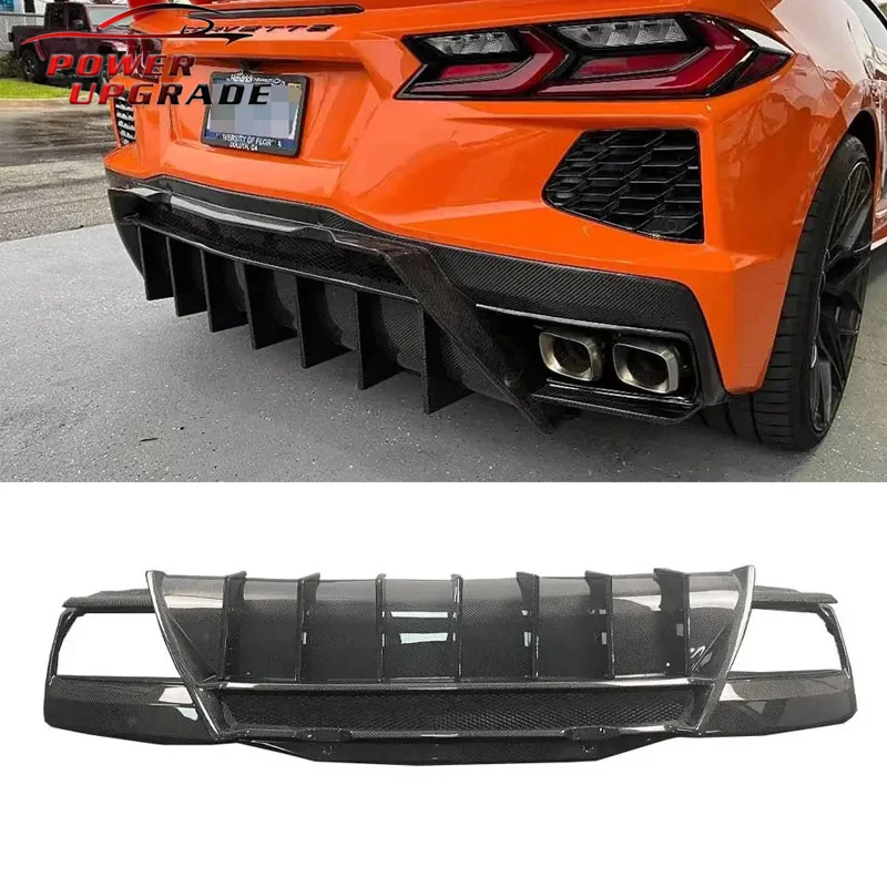 Carbon Fiber C8 Rear Diffuser For Chevrolet Corvette C8 Rear Bumper Body kit