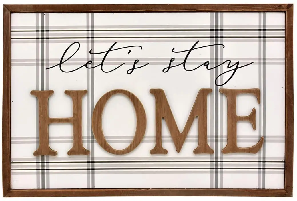 Word Rustic Wooden Farmhouse Wall  Home Wood Framed Family Sign