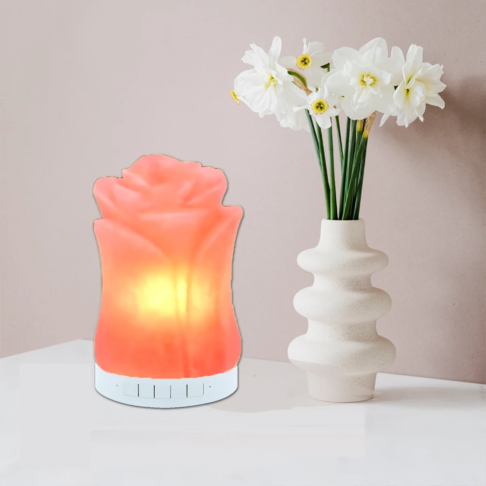 TIANHUA Wholesale Dimmer Switch 15w Bulb Wooden Base Decoration Natural Crystal Rock Stone Pink Himalayan Salt Lamps