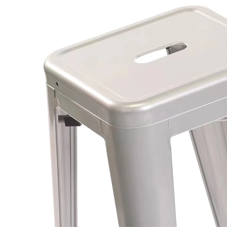 K&B wholesale high quality industrial black stackable metal bar stool chair kitchen bar stools