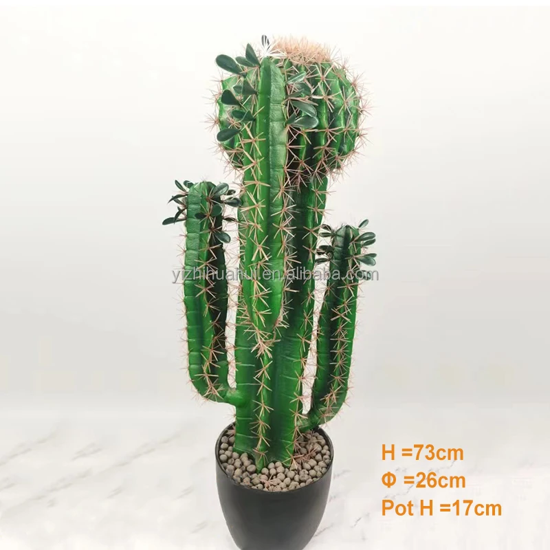 Yizhi cute evergreen plants cactus artificial desert style cactus plants bonsai tree plant home office decoration for sale