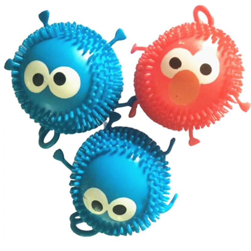 toys manufacturers Kids Funny Flashing Animal Puffer Ball for Children Stress Relief Ball Hedgehog Puffer Ball Toys