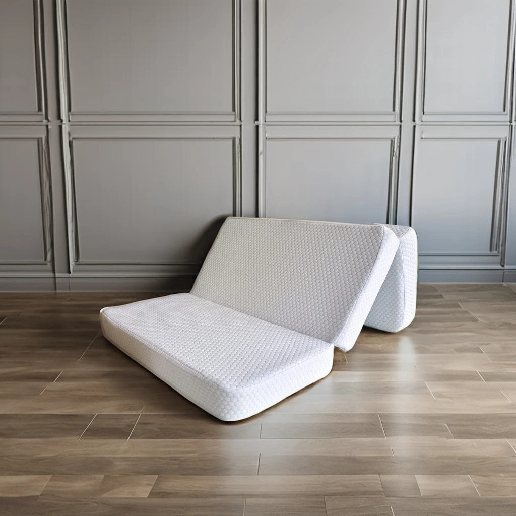 White 3 Inch Memory Foam Folding Mattress Comfortable Compressed Sponge for Living Room Sofas Camping Foldable Sofa Bed