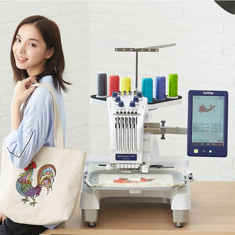 good price good condition brother PR 670E industrial embroidery sewing machine 6needle single head