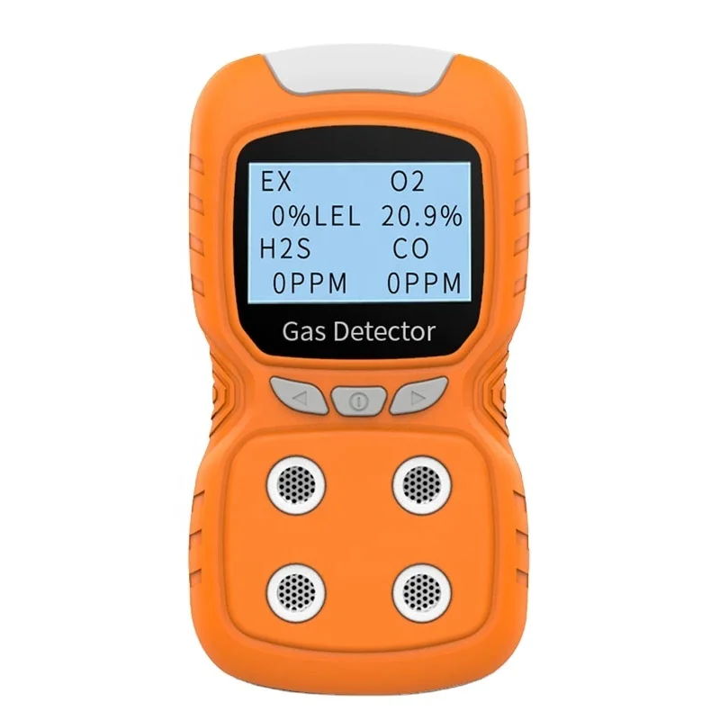 Handheld LCD Automotive 4 in 1 Multi Gas Leak Detector H2S CO O2 EX Multifunctional 4 Gas Analyzer