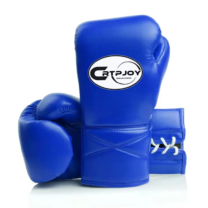 China Manufactured Professional Training Lace Up Boxing Gloves Kick Boxing Leather Custom Laced Boxing Gloves