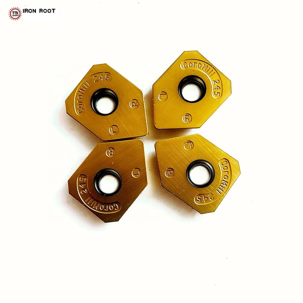 100% Original  R245-12 T3 E-W 1025 Tungsten Carbide 245 Milling Inserts