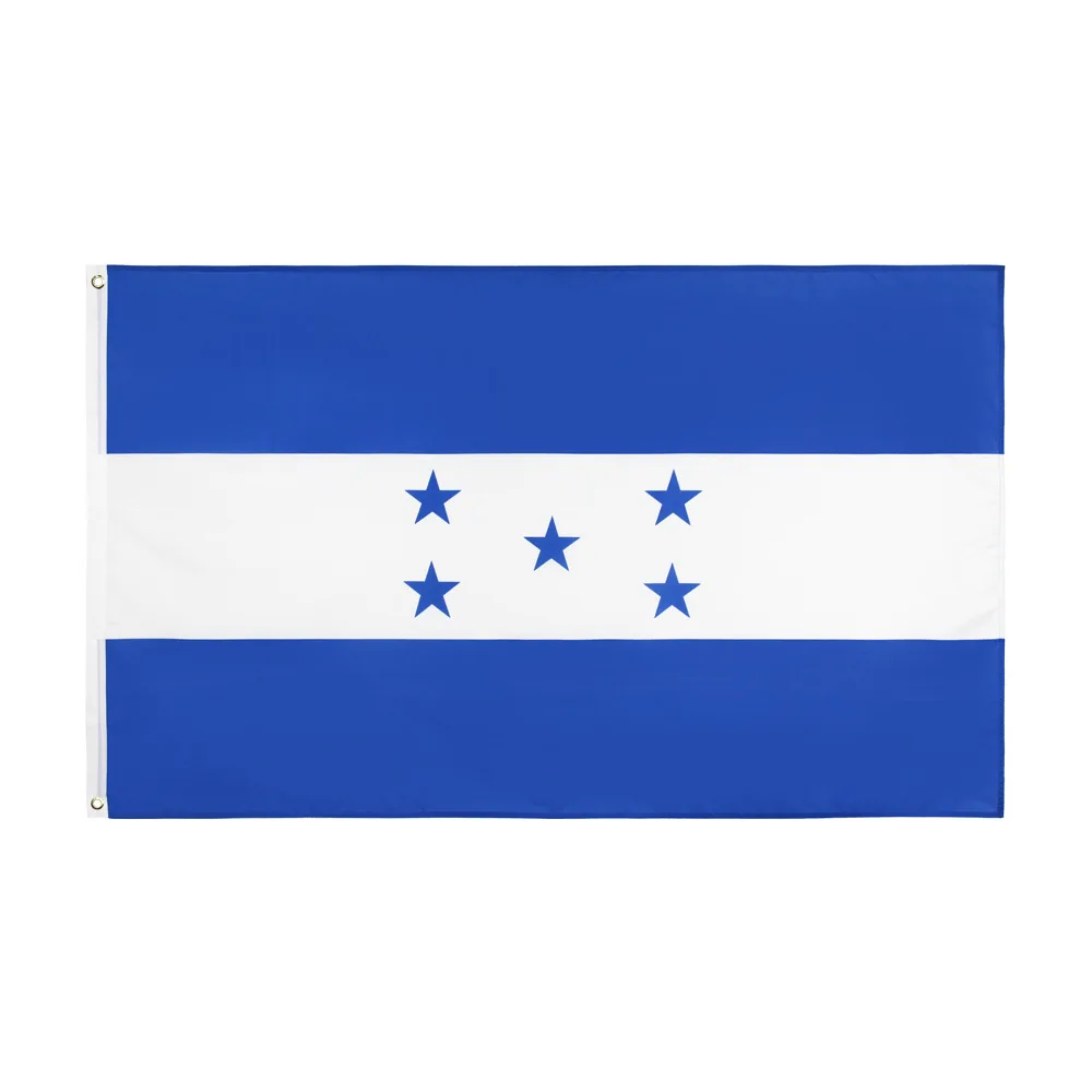 Custom High Quality Printing 3x5ft Polyester Honduras Blue White Flag 5 Stars sudan palestine argentina flag
