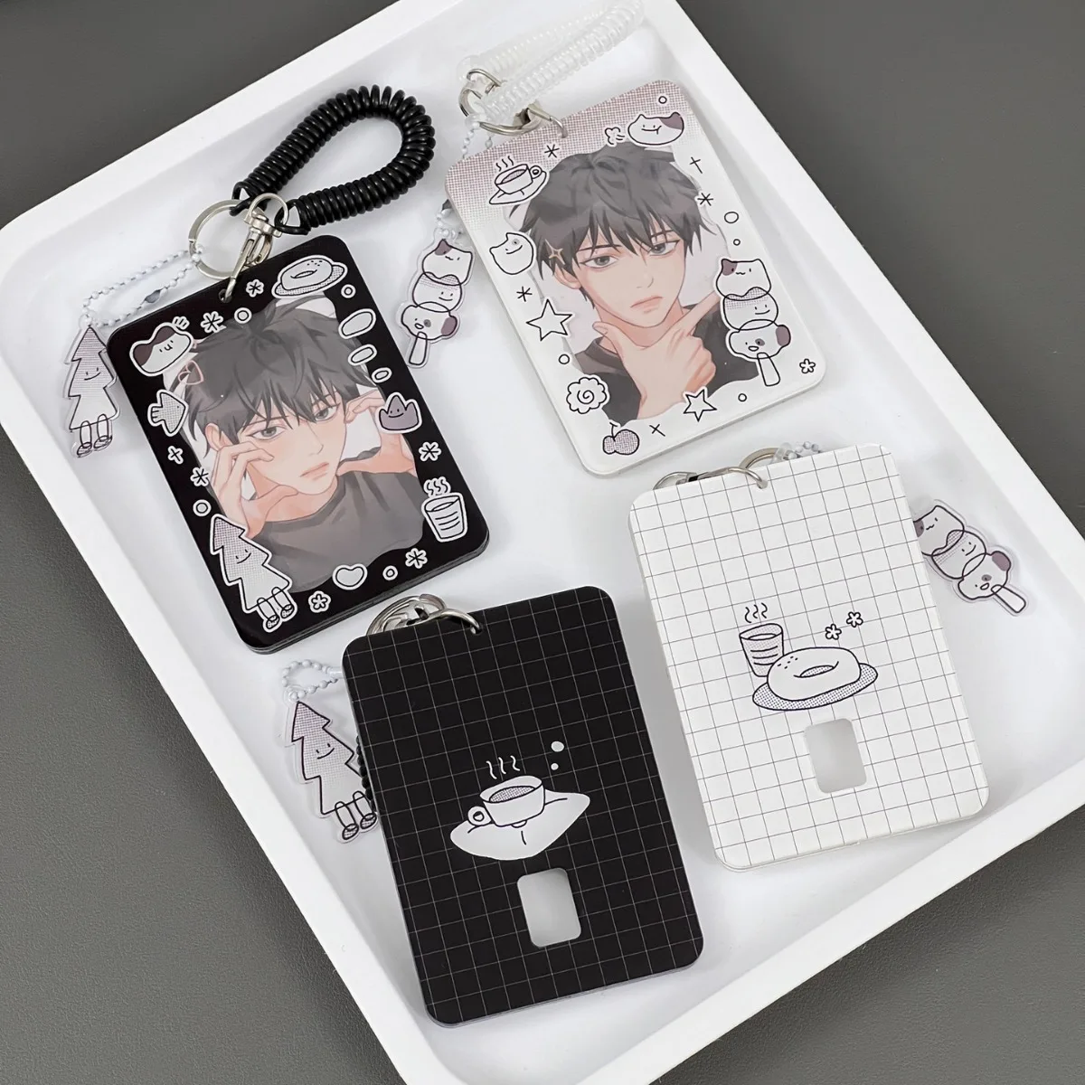 Custom design acrylic photo card holder keychain credit card acrylic holder keychain acrylic card holders