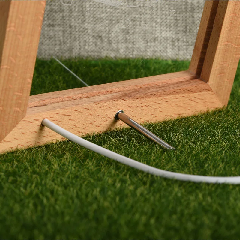 3D Иллюзия светодиодная фоторамка ночник Фантастическая деревянная настольная лампа с переключателем питания