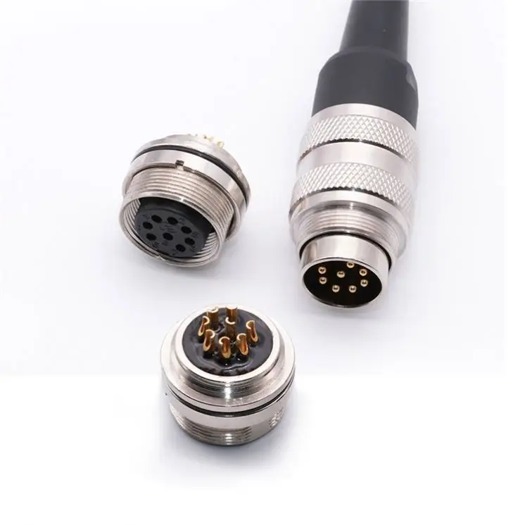 M16 IP67 Waterproof  2 3 4 7 8 pin male female connector