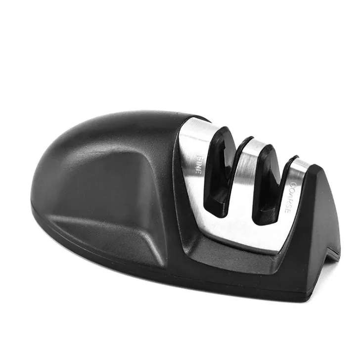 Mini Manual Knife Sharpening Stone Kitchen Edge Grip 2-Stage Knife Sharpener