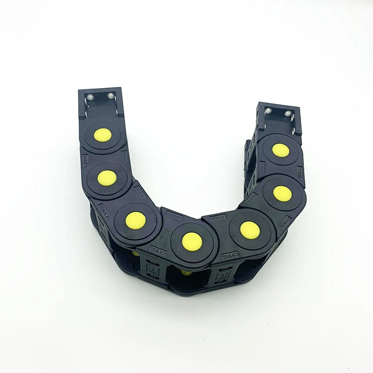 35 Series yellow dot Side Open Machine Tools Accessories Plastic Cable Drag Chain For Cnc Machine Tank Chain For wires