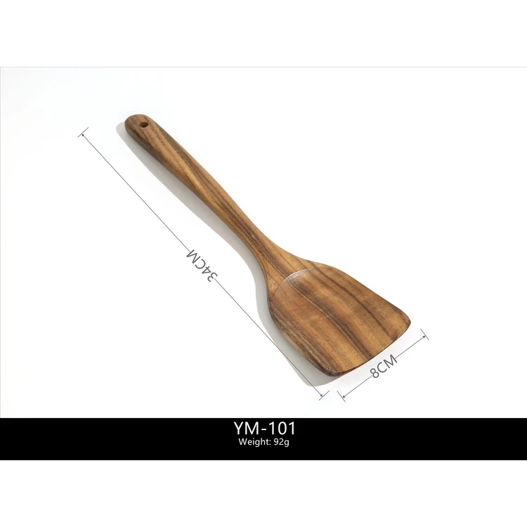 Professional New High temperature resistance Long biodegradable Cooking Household wooden Spatula
