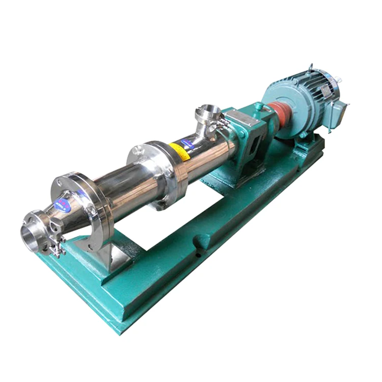 High viscosity sanitary stainless steel single screw mono pump fruit jam with good self-priming ability
