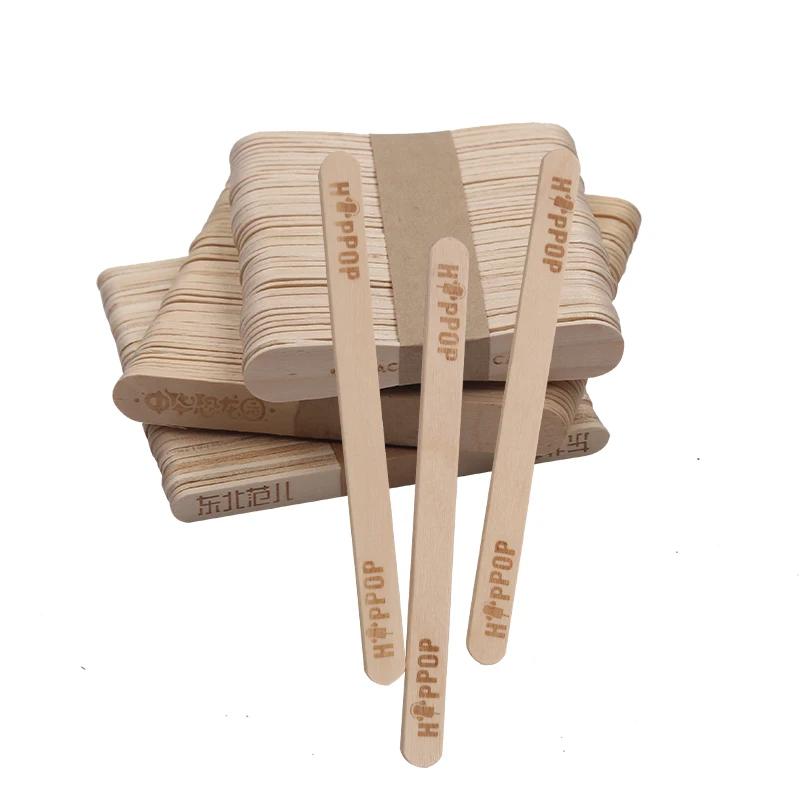 factory price round edge straight edge printed popsicle stick
