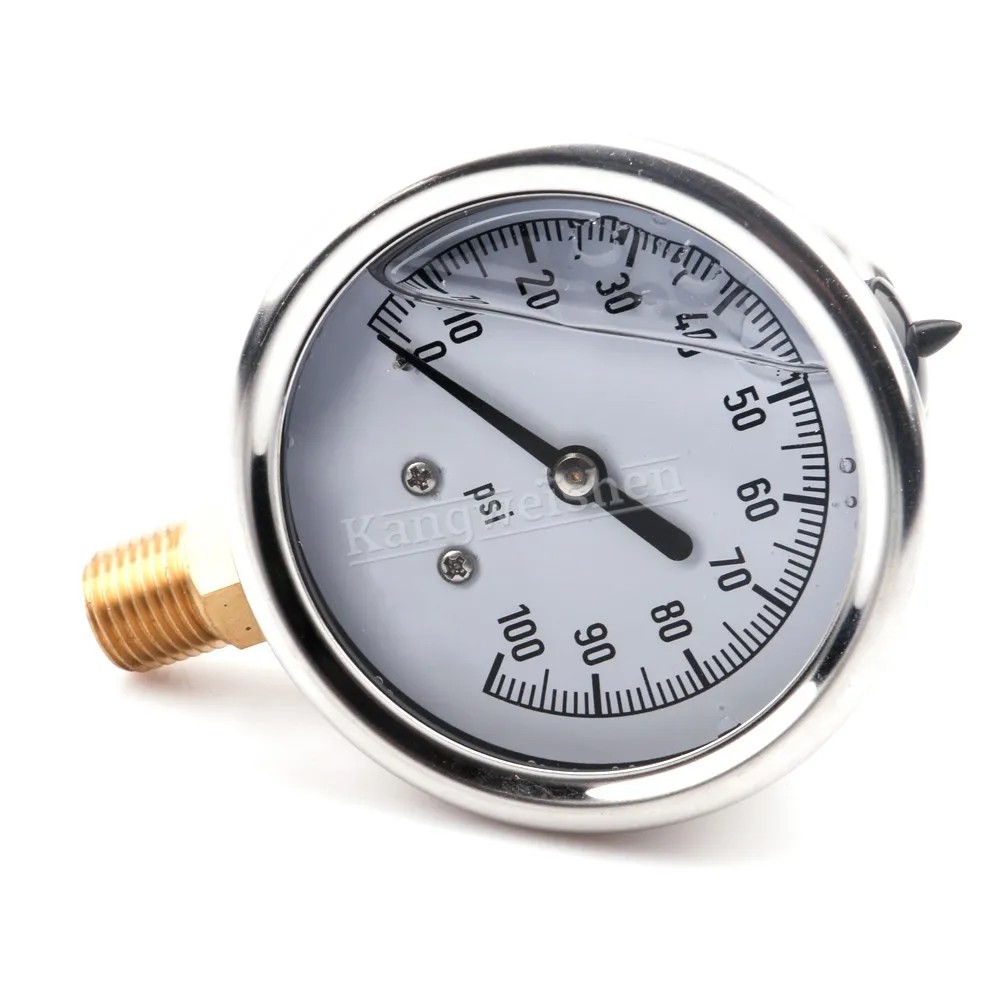 Kangweishen 2.5 'stainless steel oil filling pressure gauge meter / digital manometer Stainless Steel