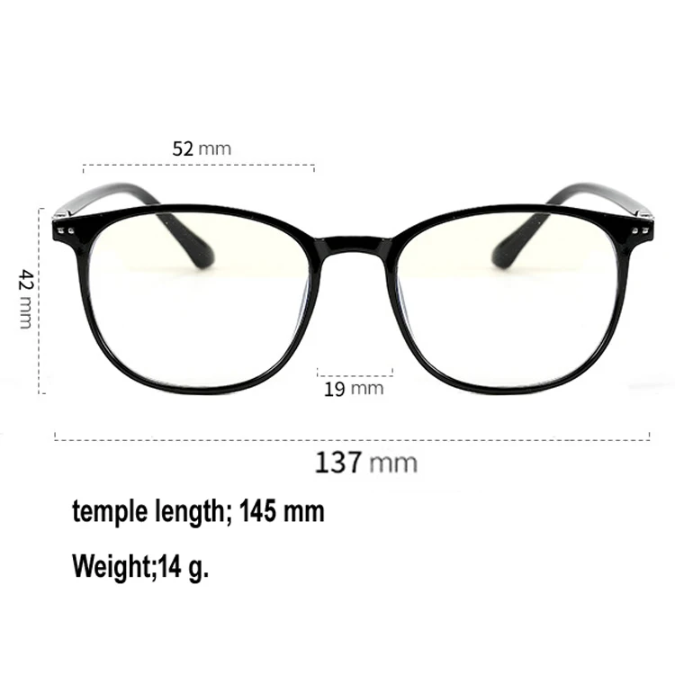 Anti blue light Blocking ray filter glasses tr90 plastic women men fashion slim optical frame