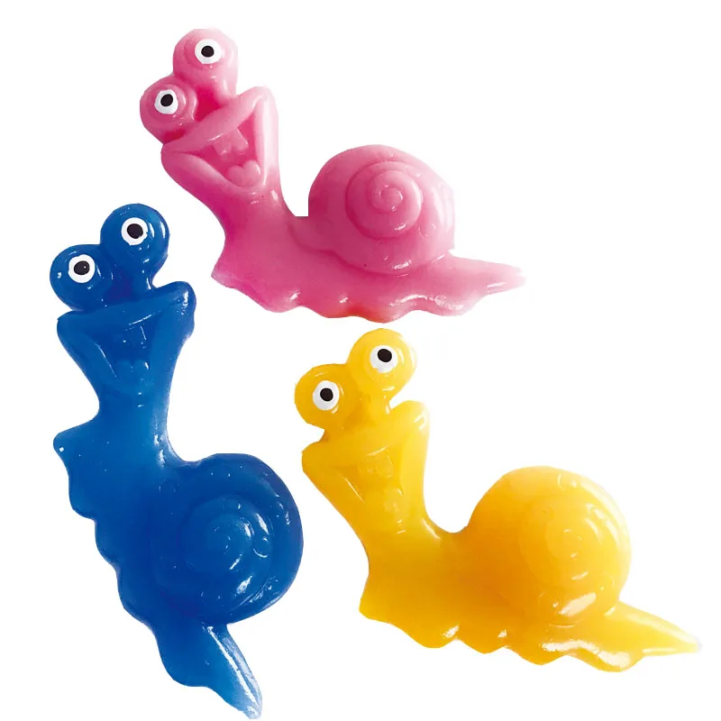 Fun sensory TPR novelty small animal toy squishy sticky toy of snail shape for party games