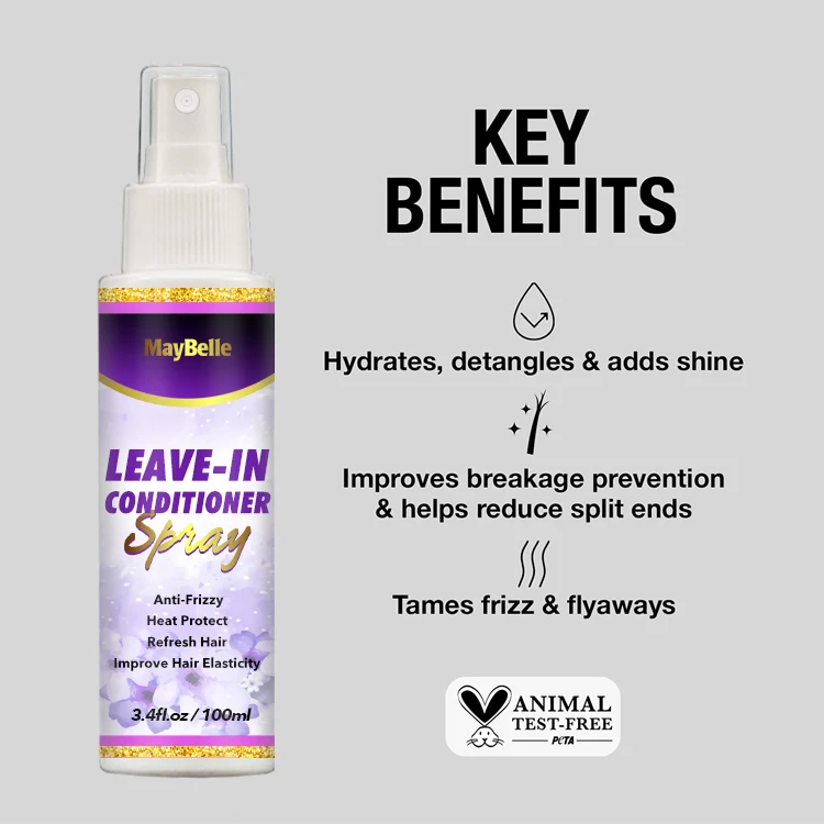 Natural Organic Private Label Detangling Spray For Synthetic Wigs Leave In Conditioner For Curly Hair Conditioner Spray