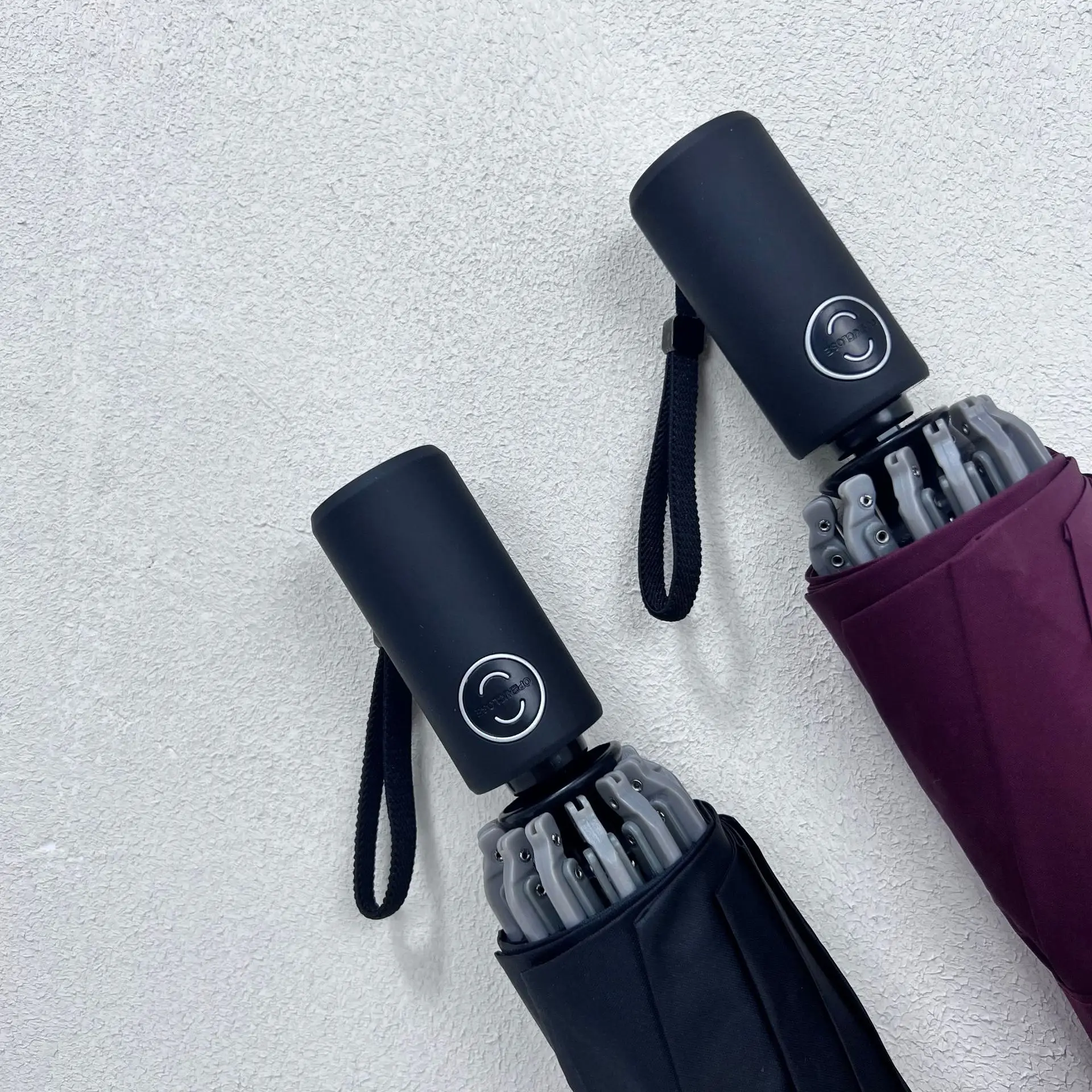 Automatic Portable Reverse Car Reflective  Luminous Windproof Folding Inverted Umbrella