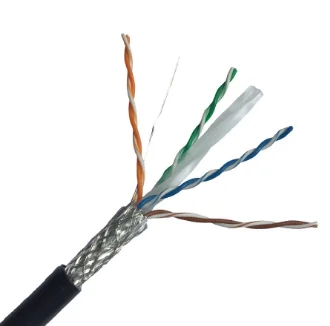305m single double jacket outdoor waterproof cat6 UTP/FTP copper cca 4 pair 1000ft cat6a  lan cable network cable