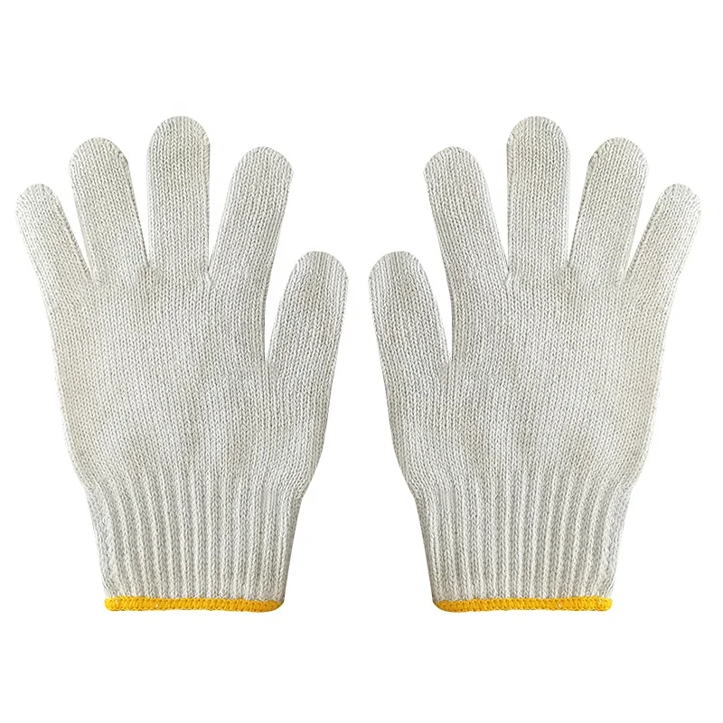 China manufacturer cheap price 10 gauge 7 gauge knitted cotton daily bulk hand white daily safety custom cotton work gloves