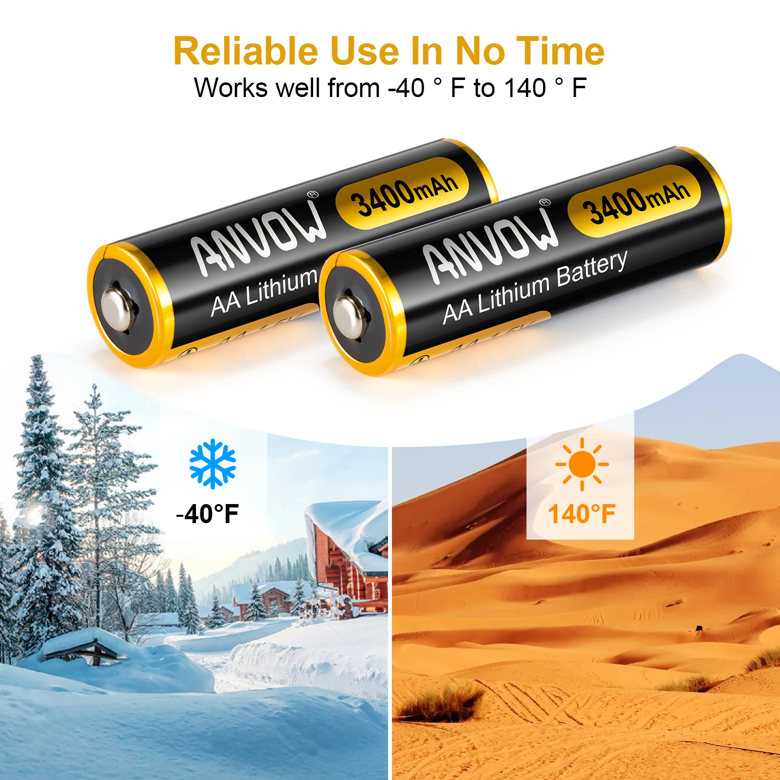 New Arrival Low Self-discharge Lithium Battery Size AA 3400mAh 1.5 Volt AA Lithium Batteries