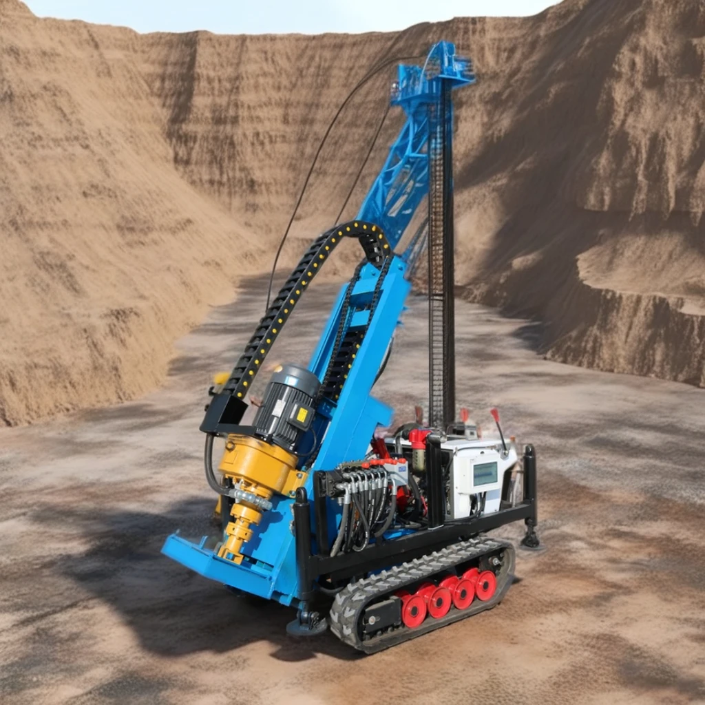 Customized Electric Hydraulic Portable DTH Rotary Drilling Rig Small Water Well Drill Machine Automatic Gear Core Home Use