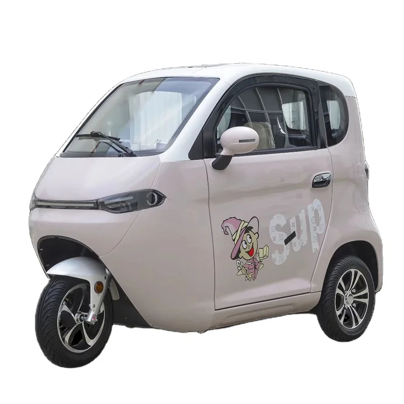 EEC 2000w 60v 58ah 110km 3 Wheel 3 Seat Enclosed Electric Rickshaw Tricycle Moped Tuk Tuk Car 2 Door