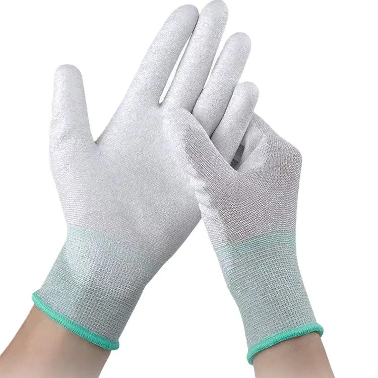 Wholesale Price Durable Nylon Material Esd protection Gloves for Phone Repair Finger Coated Protection