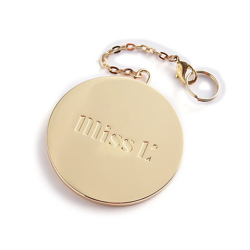 Hand Small Pocket Mirrors Gold Pendant Special Private Label Mini Cosmetic Mirror