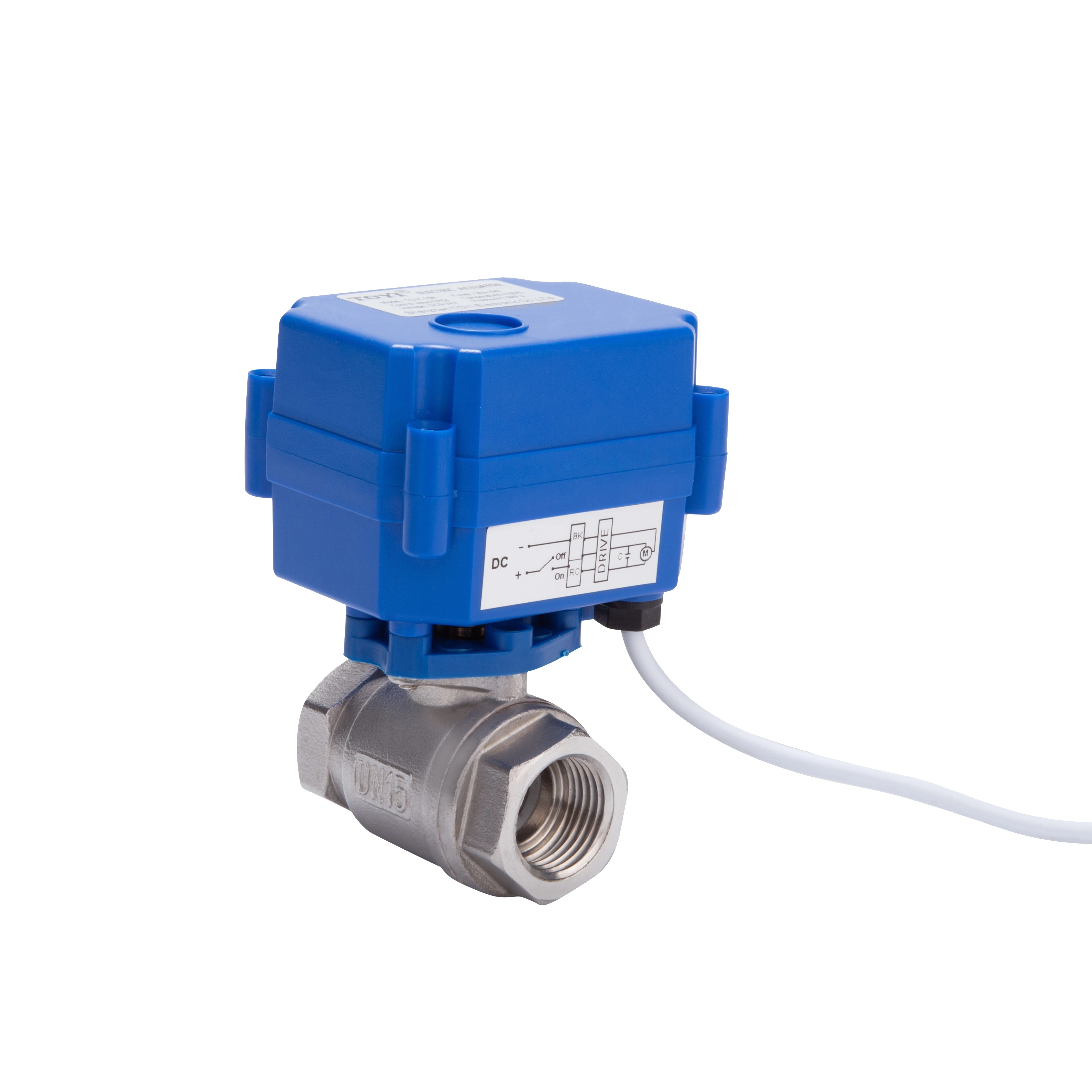 Мини 12 В двигатель постоянного тока шаровой клапан из нержавеющей стали Электрический 2-сторонний умный водяной OEM поддерживает индивидуальные особенности 1/4 дюйма