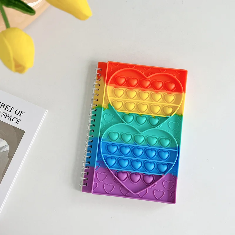 Originality New Rodent Killing Vanguard Education Bear Head Notebook Decompression Finger Bubble Notepad Factory Wholesale