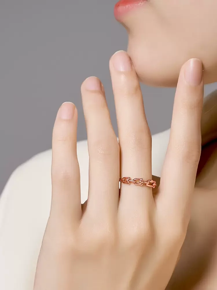 Hot Sel Latest Desight 9K 14k 18k Real Gold Tiny Custom Solid Gold hoop Shape Women Rings