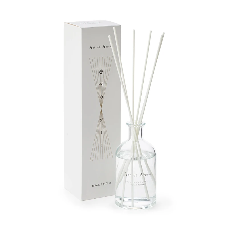 SHIMOYAMA Home Fragrance Clear Liquid Eco-friendly Stocked Glass Natural Orange and French Grapes Diffuser Set