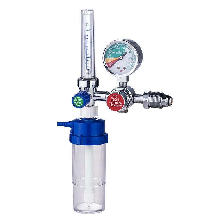 Samples available high pressure g5/8 gas cylinder regulator with meter and hose gas oxygen pressure gauge
