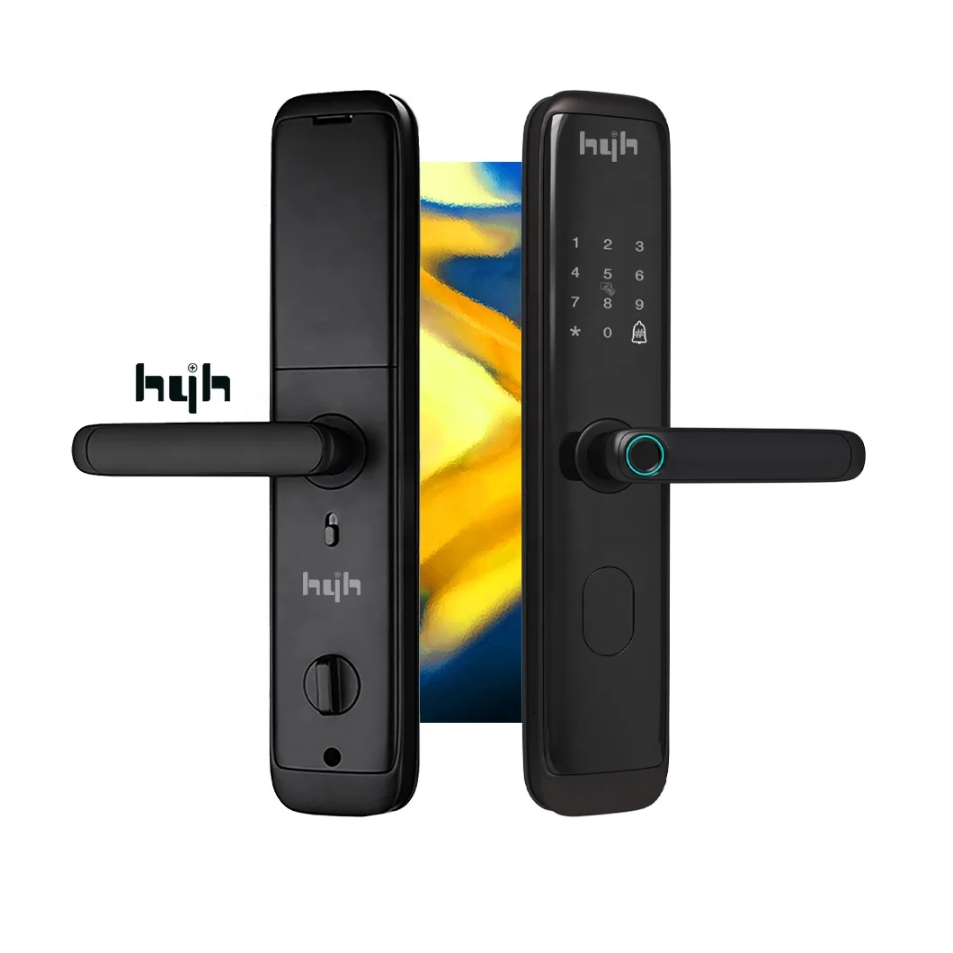 hyh Factory Electronic Keyless Digital Code Fingerprint Electric Door Smart Lock For Security Aluminium or Wooden Doors